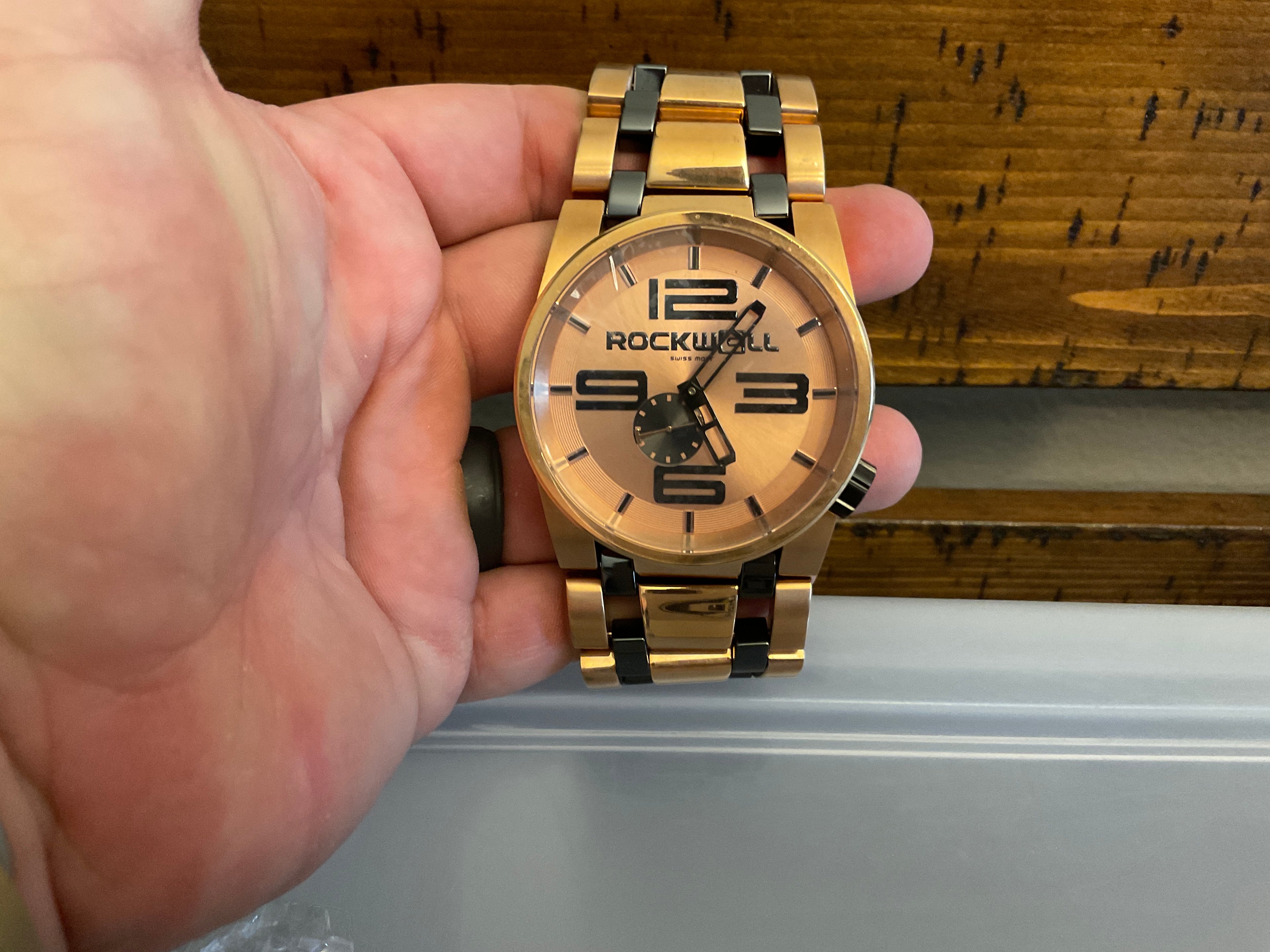 50mm Rose Gold with Black Inlays
